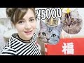 WHAT'S IN A ¥5000 LUCKY BAG FOR CATS?! | Japanese Lucky Bags