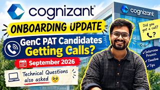 Cognizant Onboarding Update | Candidates Getting Calls September 2026 | Technical Questions asked