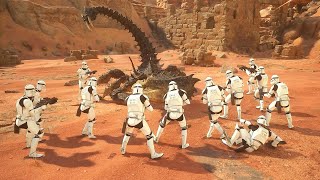 Clone Troopers vs Scorpion Boss - STAR WARS JEDI SURVIVOR NPC Wars