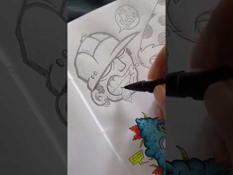 DOPE GRAFFITI STYLE CHARACTER 😁 #graffiti #graffitiart #shorts