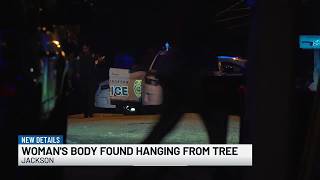 Woman's body found hanging from tree behind Jackson home; investigation underway