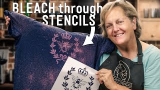 How to Use Stencils and Bleach on TShirts | French Butterfly Design