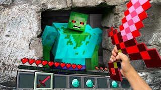 Minecraft in Real Life POV - ZOMBIE MUTANT in Realistic Minecraft RTX Texture Pack 創世神第一人稱真人版