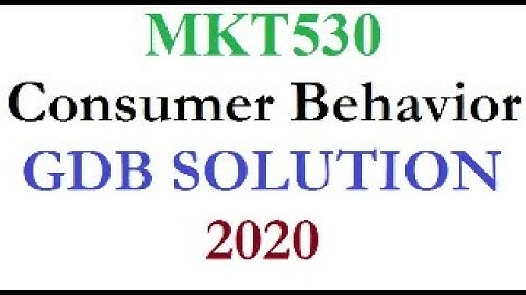 MKT530-Consumer Behavior-GDB Solution-ONLINE ACCOUNTING & BUSINESS  COURSE