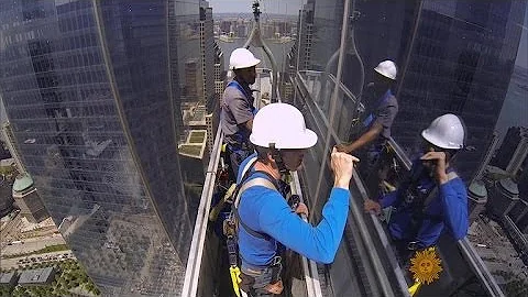 An unobstructed view of window washers - DayDayNews