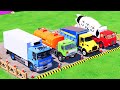 Transport Of Colors - All Dump Trucks, Police Cars and Mixer Truck MAN MERCEDES VOLVO KAMAZ #10