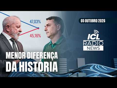 FLÁVIO’S LEAD OVER LULA IS THE LOWEST SINCE REDEMOCRATIZATION - RÁDIO NEWS - 10/05/26