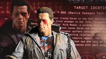 NECA Terminator T-800 Battle Damaged Tech Noir Figure Review (Series 2)