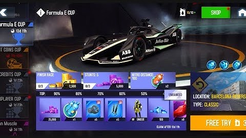 Asphalt 8 Formula E Cup Barcelona Reverse 