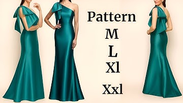 Zero-to-Hero Pattern Making: One-Shoulder (Roman Neckline) Evening Dress + Panel Skirt | Beginners