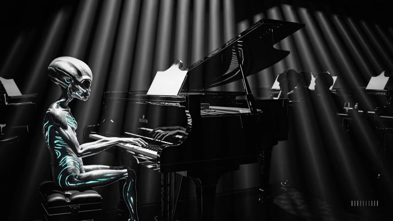 BW An ALIEN playing PIANO songs | Relaxing and Chill Music Ambience