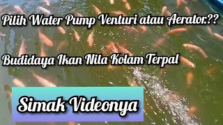 Pilih Aerator atau Water Pump.?? Budidaya Ikan Nila Kolam Terpal