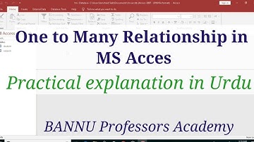 One to Many Relationship in Access Database practical learning in Hindi/ Urdu