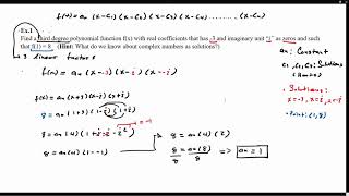 Linear Factorization Theorem ( Extra Example) - Pre Calculus