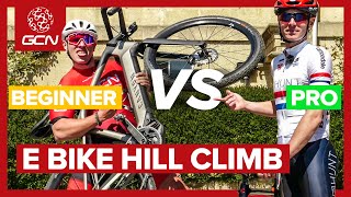 Cycling Champion Vs Beginner On An E Bike | Who's The Fastest Up Hill?