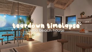 Boho Beach House | Rainy Ver. | FFXIV Housing Teardown Timelapse