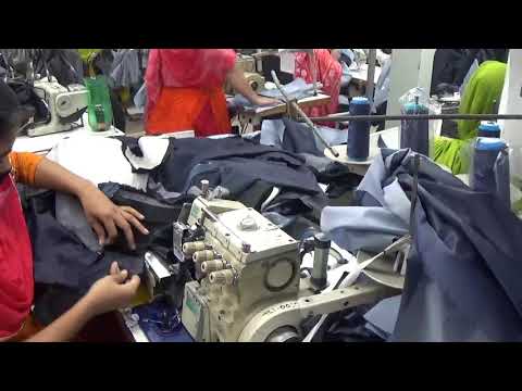 Jacket lining side seam & shoulder join