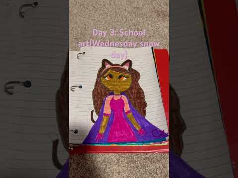 Day 3 school art(it snowed a lot on Wednesday!)(: