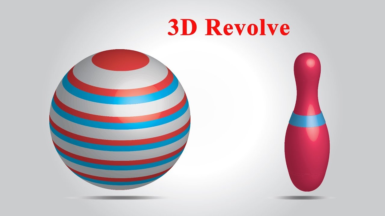 Adobe Illustrator CC 3D Revolve | 3D Text Effect Tutorial (Class-20)