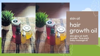 Skin glow oil/Hair growth oil/bath powder /Baby massage oil/face pack skincare haircare babycare