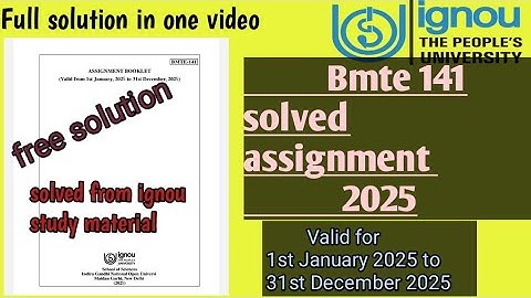 Bmte 141 solved assignment 2025