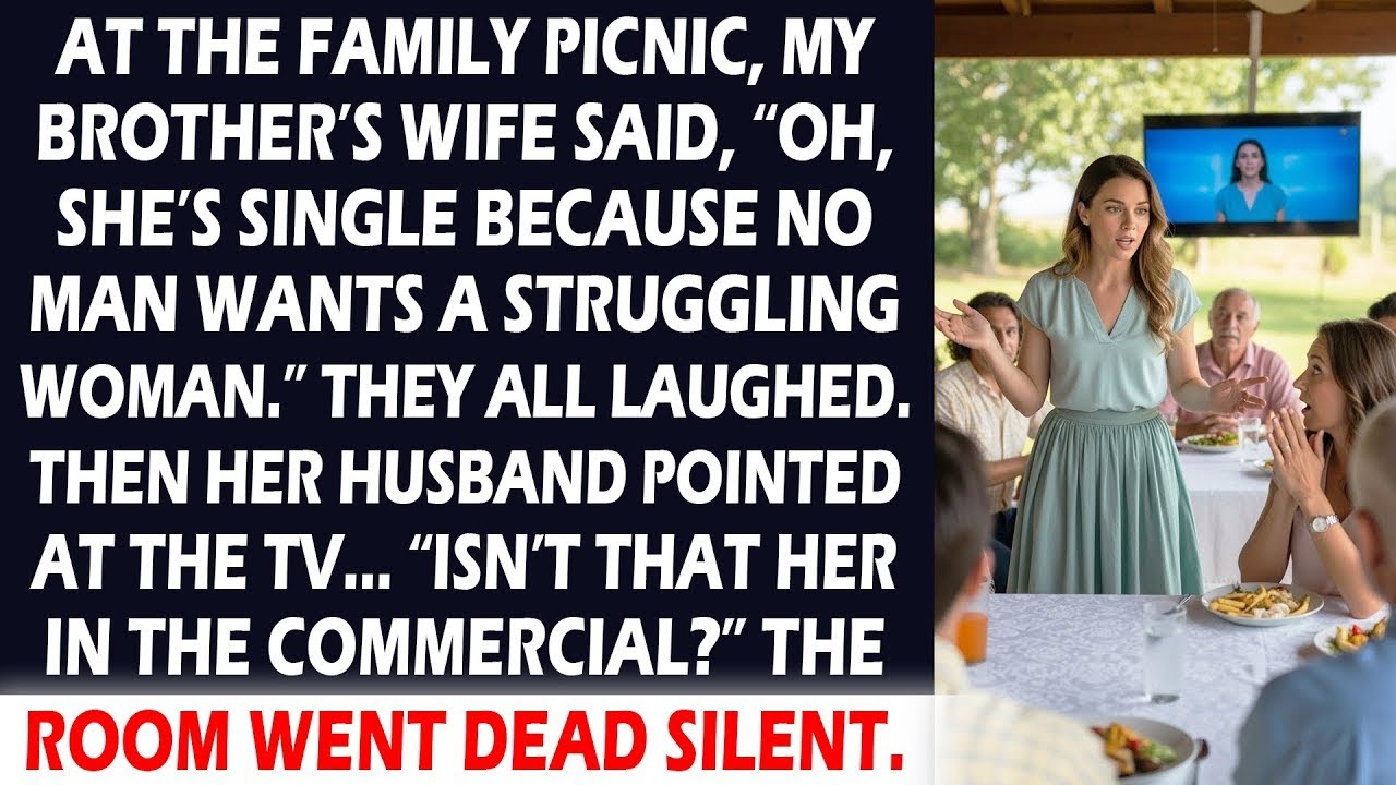 My Brother's Wife Mocked Me at the Picnic, Then a Commercial Revealed Who I Really Was