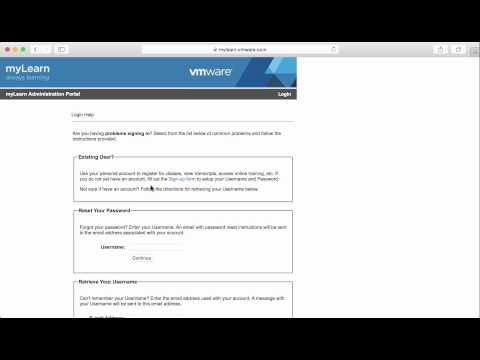 Activating a VMware MyLearn Account