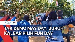 Peringati May Day, Buruh di Kalbar Isi dengan Senam Bersama hingga Diskusi