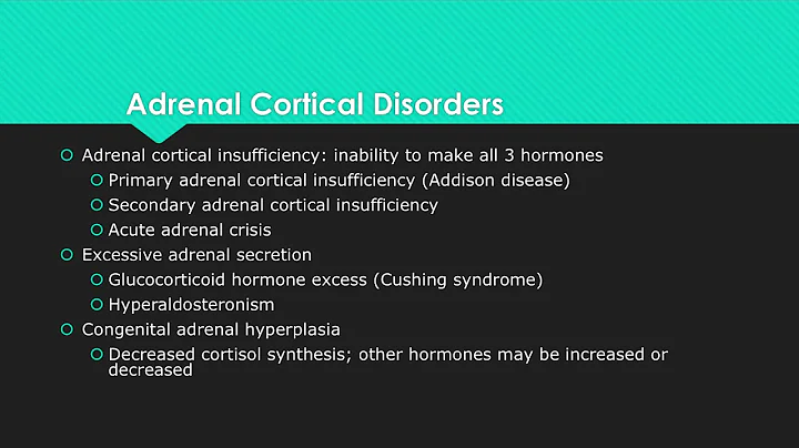 W8 Disorders of Endocrine Function - Adrenal