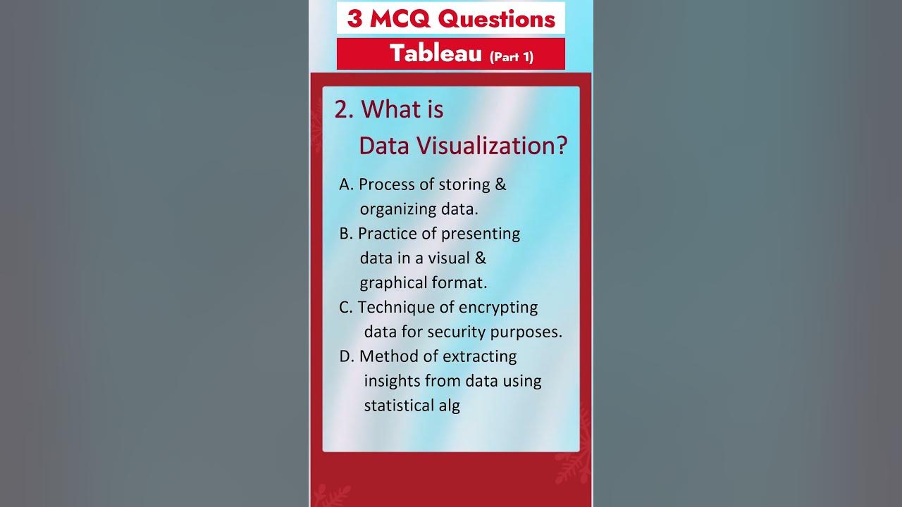 Part 1 tableau mcq q a most asked interview questions youtube