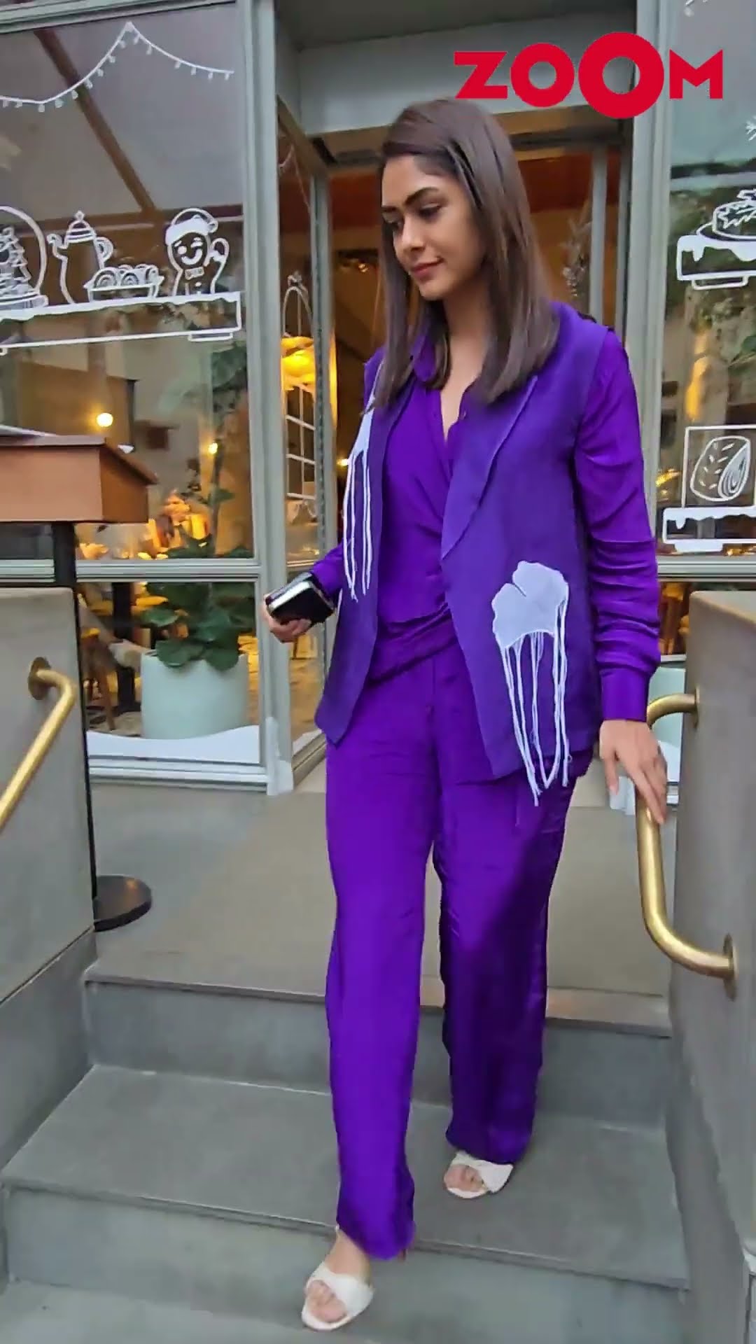 Mrunal Thakur's GORGEOUS purple outfit will make you go WOW! #mrunalthakur #spotted #shorts