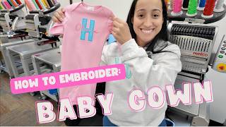 How to Embroider a Baby Gown | Monogram a Ruffle Baby Gown with me