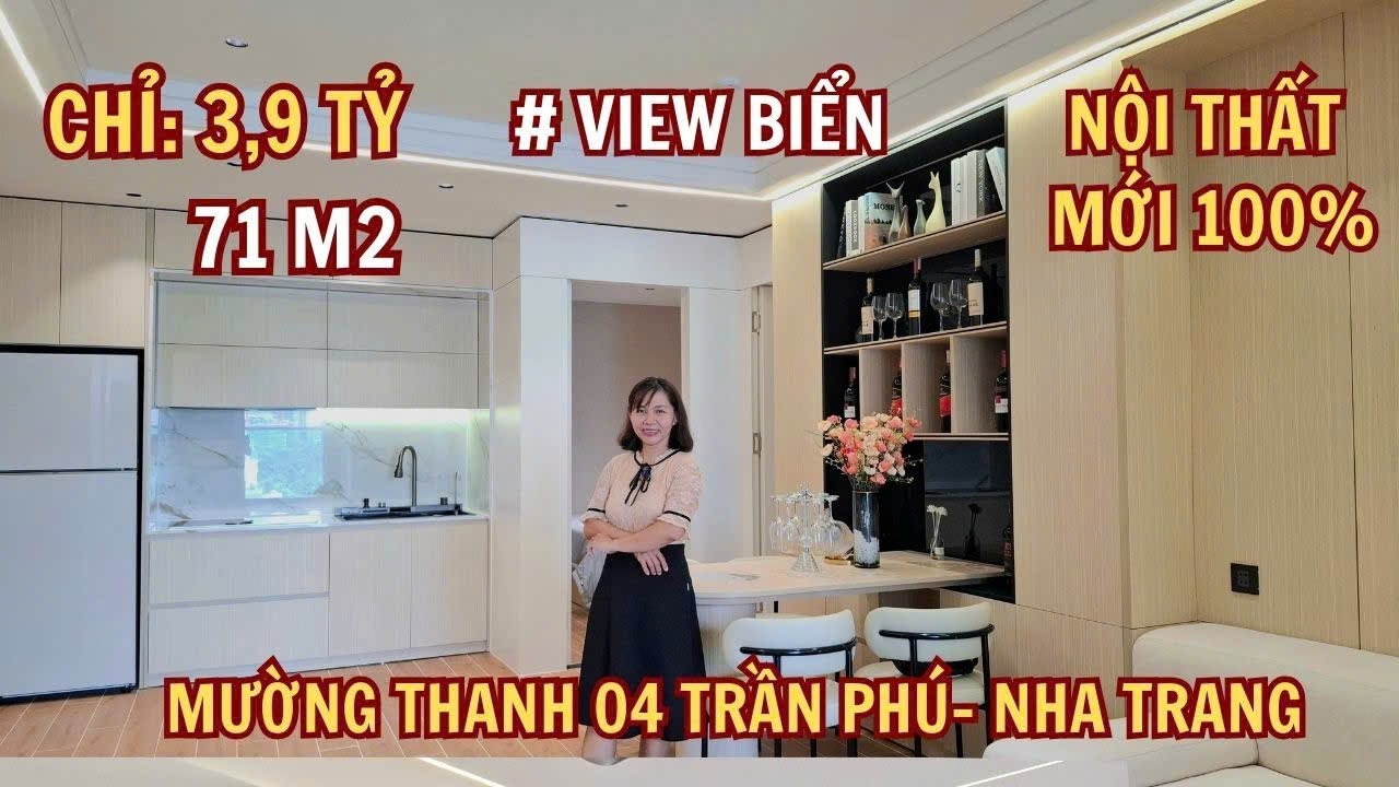 CĂN HỘ VIEW BIỂN  RẤT ĐẸP 71M2  NỘI THẤT MỚI 100% GIÁ 3,9 TỶ- MƯỜNG THANH 04 TRẦN PHÚ NHA TRANG