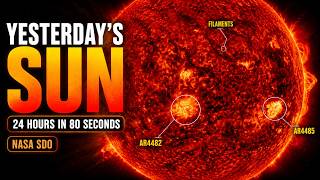 Yesterday’s Sun: 24 Hours of Solar Activity in 80 Seconds | NASA SDO