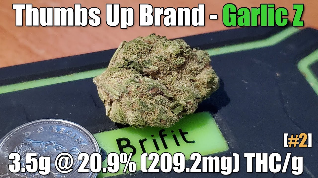 Thumbs Up Brand - Garlic Z - Unboxing Review - 3.5g @ 20.9% (209.2mg) THC/g (+Extreme Closeups) [#2]
