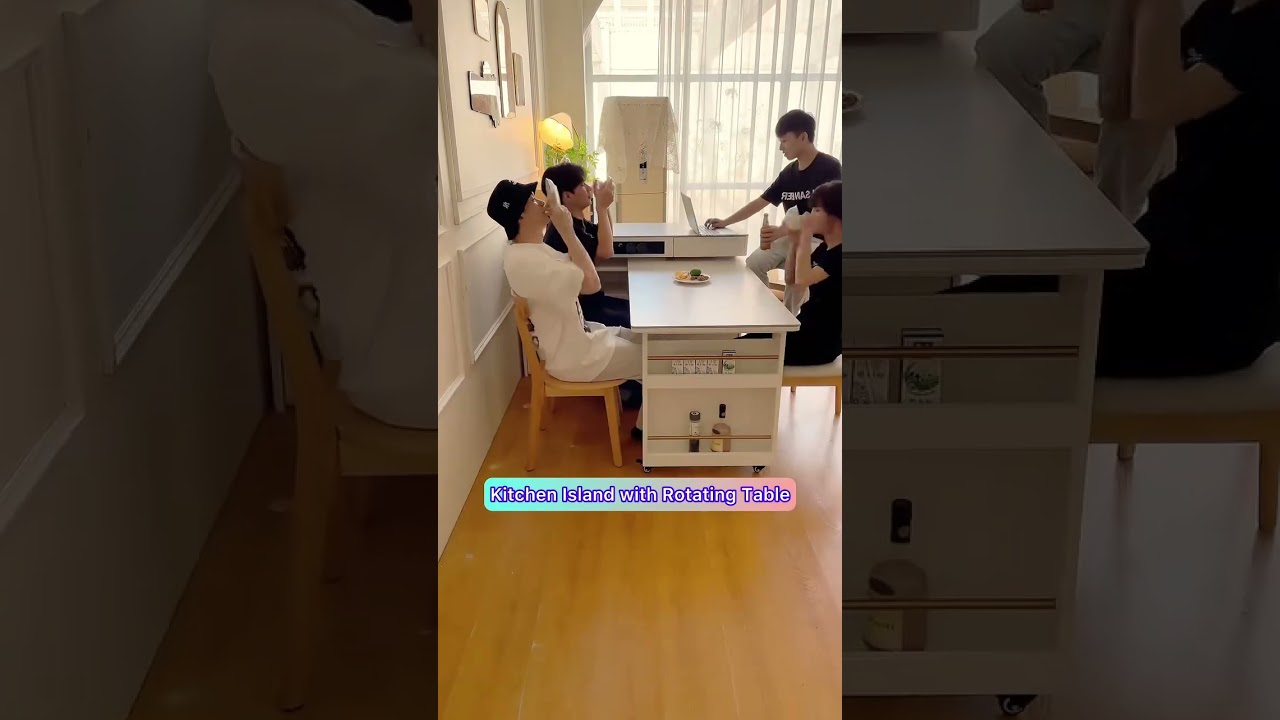 Kitchen Island With Rotating Table