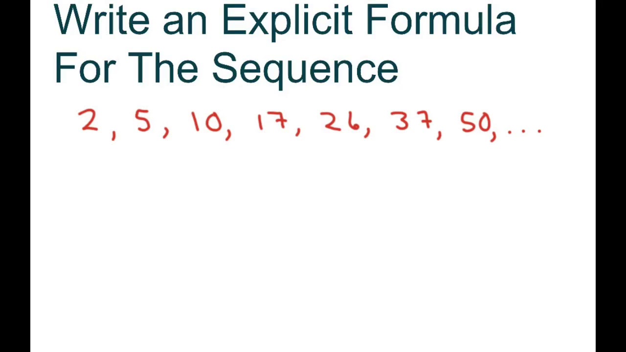 Write an Explicit Formula For The Sequence 13, 13, 13, 13, 136, 13, 130, 