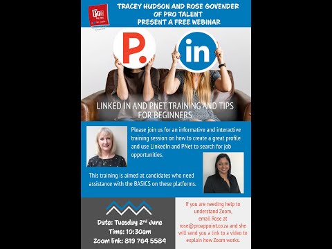 LinkedIn and Pnet training and tips for beginners