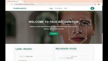 Project on Face Recognition using HTML CSS and JS