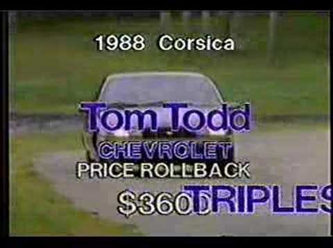 Tom Todd Chevrolet Commercial 1988