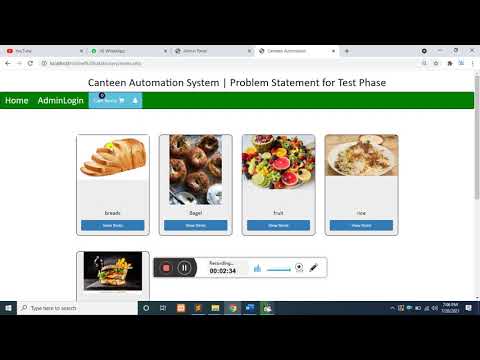 CS619--- Canteen Automation System | Test Phase Demo