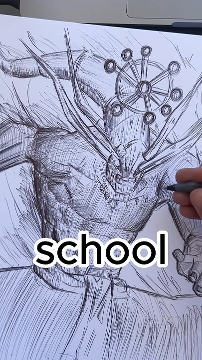 DRAWING ON THE FIRST DAY OF SCHOOL😭📚 #art #drawing #sketchbook #school #sketch