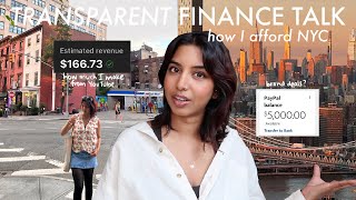 HOW MUCH I MAKE AS A 24 Y/O CONTENT CREATOR LIVING IN NYC // transparent talk on finances