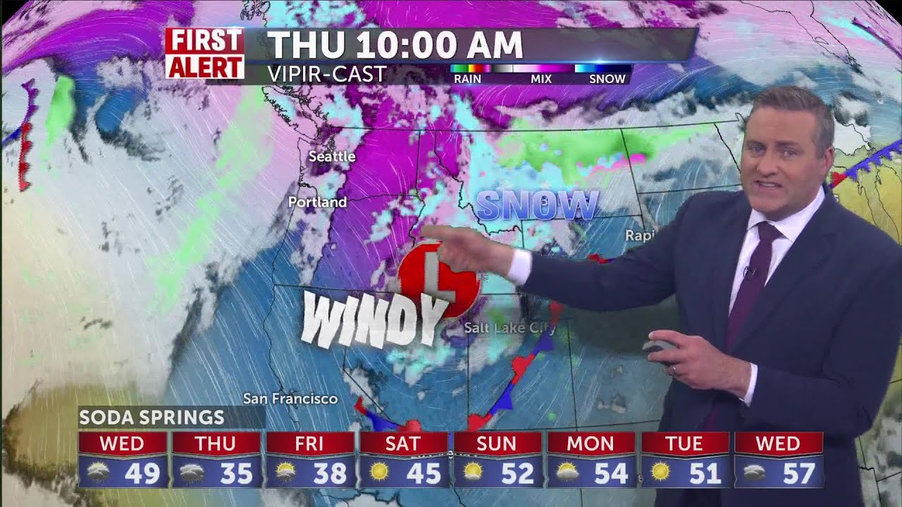 Quiet weather for Wednesday with snow and rain Thursday - YouTube