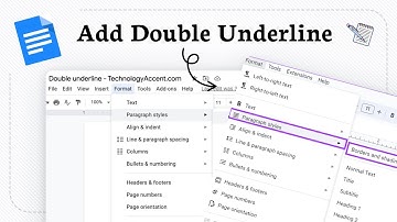 How to double underline in google docs (Strong Emphasis)