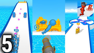 Crowd Battle 3D - Gameplay / Walkthrough Part 5 - All Levels 21-25 (IOS & Android Game)