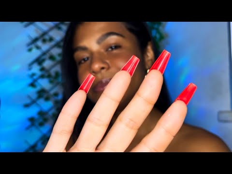 ASMR MÃOS NA TELA E SONS DE BOCA 