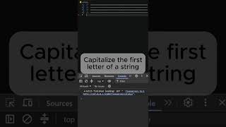 JAVASCRIPT - CPITALIZE FIRST ELEMENT IN STRING SIMPLE CODE