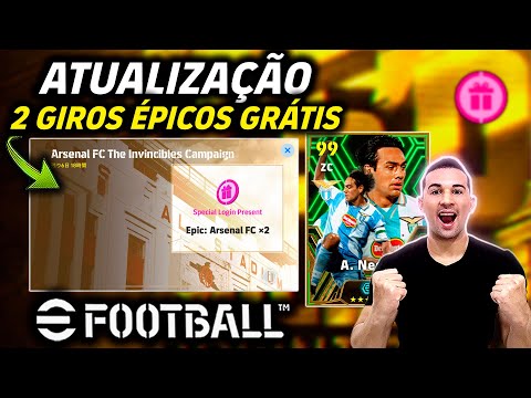 ATUALIZAÇÃO,2 GIROS ÉPICOS GRÁTIS,RESET DE TREINO GRATUITO DE VOLTA,NOVO UPDATE DO EFOOTBALL 2024