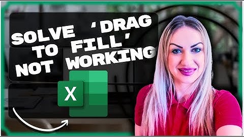 How to Solve Drag to Fill not Working in Excel | Excel Tutorial 2025